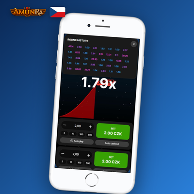 Ikona automatického výběru výhry při zvoleném násobiteli v AmunRa Casino Aviator