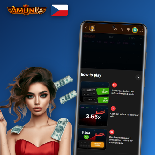 Červené letadlo stoupá v crash hře Aviator v AmunRa Casino s násobitelem 2.45x