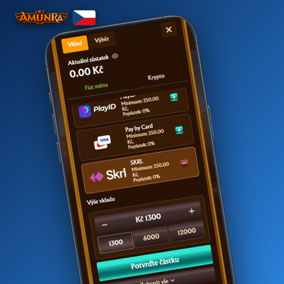 Elektronické peněženky Skrill a Neteller jako metoda vkladu v AmunRa Casino