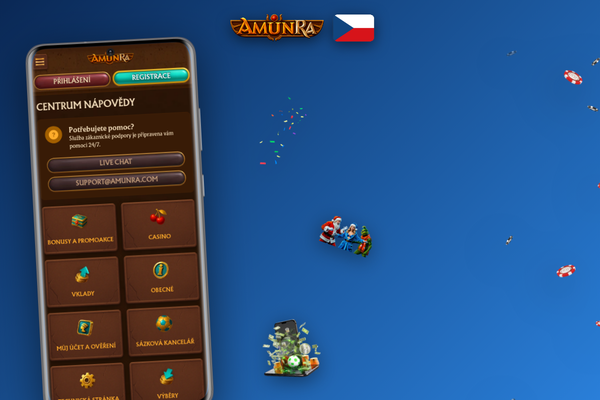 Plovoucí ikona live chatu AmunRa Casino na mobilním telefonu — pomoc na dosah ruky