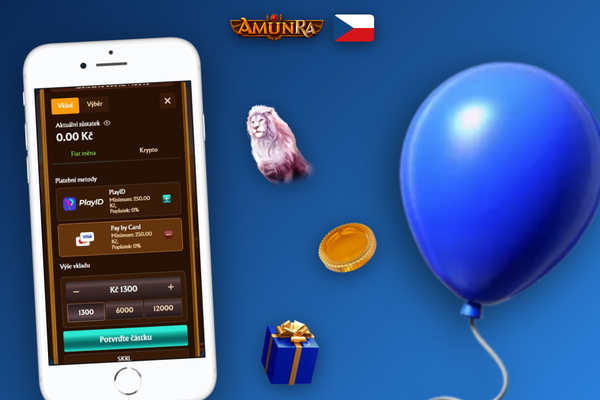 Výběr v české koruně CZK v pokladně AmunRa Casino bez konverzních poplatků